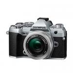 Aparat foto Mirrorless Olympus OM-D E-M5 Mark III, 20.4 MP, Silver + Obiectiv M.Zuiko digital ED 14-42mm 3.5-5.6 EZ