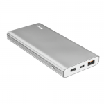Baterie portabila Trust 22701, 10.000mAh, 1x USB, 1x microUSB, 1x USB-C, Silver 