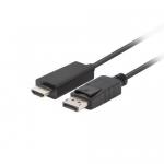 Cablu Lanberg CA-DPHD-11CC-0018-BK, Displayport - HDMI, 1.8m, Black