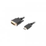 Cablu Lanberg CA-HDDV-10CC-0018-BK, HDMI - DVI-D, 1.8m, Black
