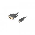 Cablu Lanberg CA-HDDV-20CU-0018-BK, HDMI -  DVI-D, 1.8m, Black