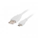 Cablu de date Lanberg CA-USBM-10CC-0010-W, USB - micro USB, 1m, White
