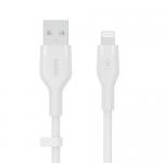 Cablu de date Belkin Flex, USB - Lightning, 2m, White