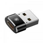 Adaptor Baseus Mini, USB 2.0 - USB tip C, Black