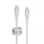 Cablu de date Belkin Pro Flex, USB-C - USB-C, 3m, White