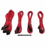 Cablu componente Corsair Premium Individually Sleeved PSU Cable Kit Starter Package, Type 4 (Gen. 3), Red