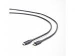 Cablu de date Gembird, USB-C - USB-C, 1m, Black