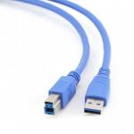 Cablu Gembird, 1x USB 3.0 A - 1x USB 3.0 B, 3m, Blue