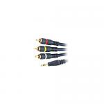 Cablu Gembird CCAP-4P3R-1.5M,  3.5mm jack - 3x RCA, 1.5m, Black