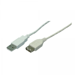 Cablu LogiLink CU0011, USB 2.0 Male - USB 2.0 Female, 3m, White