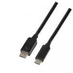 Cablu Logilink UA0335, USB 3.2 Gen 1 Male - DisplayPort Male, 1.8m, Black