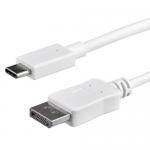 Cablu Startech CDP2DPMM1MW, USB-C - Displayport, 1m, White