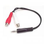 Cablu Startech MUMFRCA, 3.5mm male - 2x RCA, 0.1m, Black