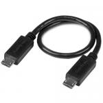Cablu Startech UUUSBOTG8IN, micro USB - micro USB, 0.20m, Black
