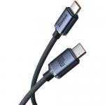 Cablu de date Baseus CAJY000601, USB-C - USB-C, 1.2m, Crystal Shine Black
