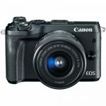 Camera Foto Mirrorless Canon EOS M6, 24.2MB, Black + Obiectiv EF-M 15-45MM