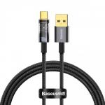 Cablu de date Baseus CATS000201, USB - USB-C, 1m, Black