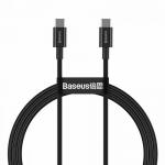 Cablu de date Baseus Superior, Fast Charging, CATYS-B01, USB-C - USB-C, 1m, Black