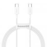 Cablu de date Baseus Superior CATYS-B02 USB-C - USB-C, 1m, White