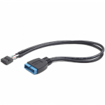 Cablu intern Gembird CC-U3U2-01, USB 2.0 - USB 3.0, 0.3m, Black