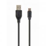Cablu de date Gembird CC-USB2-AMmDM-6, USB - micro USB, 1.8m, Black