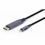 Cablu Gembird CC-USB3C-DPF-01-6, USB-C - Displayport, 1.8m, Gray