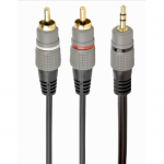 Cablu audio Gembird CCA-352-2.5M, 3.5mm jack - 2x RCA, 2.5m, Black
