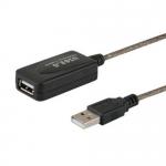 Cablu Savio CL-130, USB male - USB female, 10m, Black