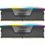 Kit Memorie Corsair Vengeance RGB Black AMD EXPO, 32GB, DDR5-5600MHz, CL40, Dual Channel