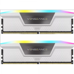 Kit Memorie Corsair Vengeance RGB White Intel XMP 3.0, 32GB, DDR5-6000MHz, CL30, Dual Channel