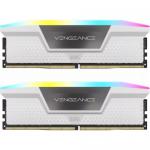 Kit Memorie Corsair Vengeance RGB White Intel XMP 3.0, 64GB, DDR5-6000MHz, CL30, Dual Channel