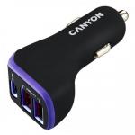 Incarcator auto Canyon С-08, 2x USB, 2.4A, Black-Purple