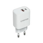 Incarcator retea Canyon H-20-04, 1x USB-C, 1x USB, 3A, White