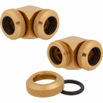 Conectori watercooling Corsair Hydro X Series XF Hardline 90 12mm OD Fitting Twin Pack, Gold