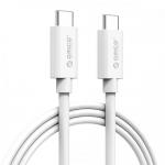 Cablu de date Orico CTC100-10-WH, USB-C - USB-C, 1m, White