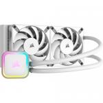 Cooler procesor Corsair iCUE H100i Elite White, RGB, 2x 120mm