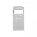 Memorie USB Kingston DataTraveler Micro, 64GB, USB 3.0, Silver