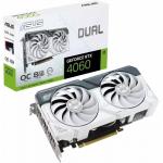 Placa video ASUS nVidia GeForce RTX 4060 Dual OC White 8GB, GDDR6, 128bit