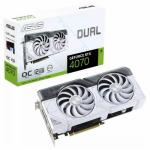 Placa video ASUS nVidia GeForce RTX 4070 Dual White OC 12GB, GDDR6X, 192bit