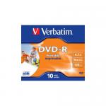DVD-R Verbatim 16x, 4.7GB, 1buc, Jewel case