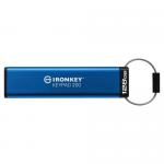 Stick Memorie Kingston IronKey Keypad 200 128GB, USB 3.0, Blue