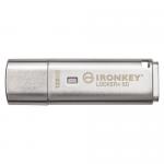 Stick Memorie Kingston IronKey Locker+50 128GB, USB 3.2 Gen 1, Silver