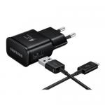 Incarcator retea Samsung EP-TA20EBE, 1x USB + Cablu USB-C, 2A, Black