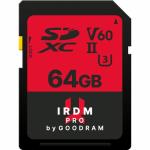Memory Card SDXC Goodram IRDM PRO S6B0 64GB, Class 10, UHS-II U3, V60