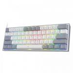 Tastatura Wireless Redragon Fizz Pro, RGB LED, USB Wireless/Bluetooth, White-Grey