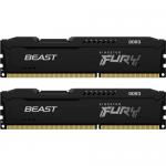 Kit memorie Kingston FURY Beast Black 8GB, DDR3-1600MHz, CL10, Dual Channel