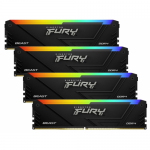 Kit Memorie Kingston Fury Beast RGB Intel XMP 2.0, 64GB, DDR4-3200, CL16, Quad Channel