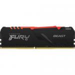 Memorie Kingston FURY Beast RGB 8GB, DDR4-3600MHz, CL17