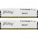 Kit Memorie Kingston Fury Beast White Intel XMP 3.0, 32GB, DDR5-5200MHz, CL36, Dual Channel