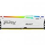 Memorie Kingston Fury Beast RGB White Intel XMP 3.0, 16GB, DDR5-5200MHz, CL40